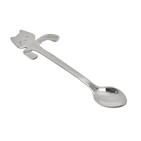 Lot de 2 cuillères chat en inox Pradel - Design ludique
