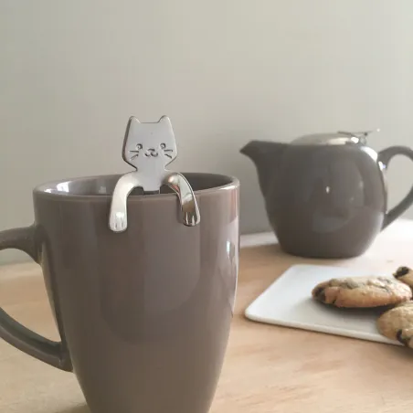 Lot de 2 cuillères chat en inox Pradel - Design ludique