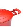 Cocotte ovale rouge en fonte aluminium - Tous feux