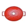 Cocotte ovale rouge en fonte aluminium - Tous feux