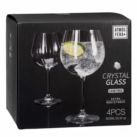 Set 4 verres gin tonic cristal 620ml - Élégance outdoor