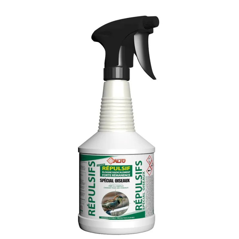 Répulsif oiseaux liquide 1L - Éloigne pigeons et volatiles