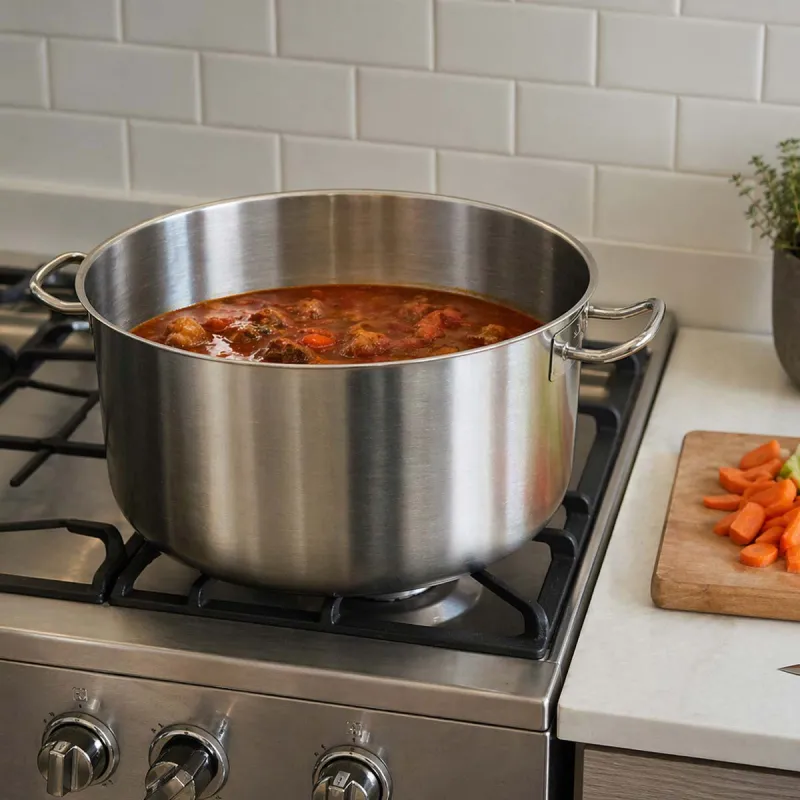Braisière inox Ø50cm - Résistante et polyvalente