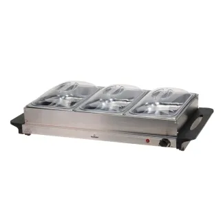 Chauffe-plat 3 bols 300W pour repas chaleureux