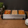 Chauffe-plat 3 bols 300W pour repas chaleureux