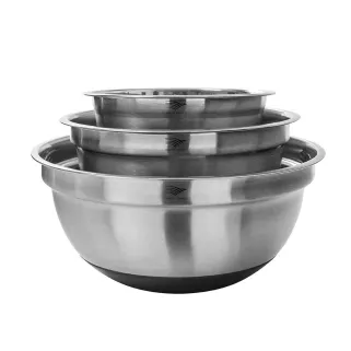 Lot de 3 saladiers empilables avec couvercles hermétiques