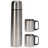 Bouteille isotherme inox 1L + 2 tasses 180ml - Chasse & Élevage