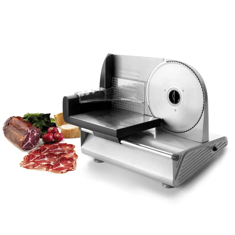 Trancheuse semi-pro Ø190 mm pour viandes et fromages