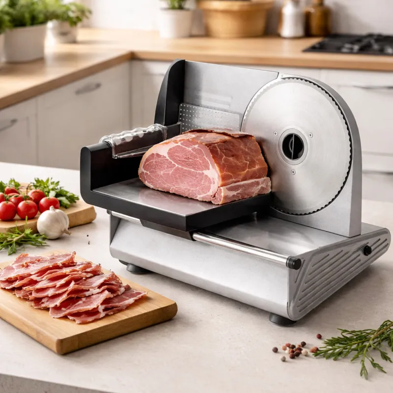 Trancheuse semi-pro Ø190 mm pour viandes et fromages