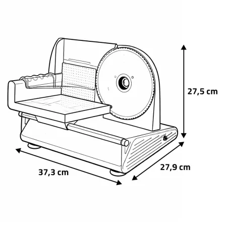 Trancheuse semi-pro Ø190 mm pour viandes et fromages