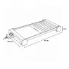 Plancha Grill 1800W - Double cuisson 61x32,5cm
