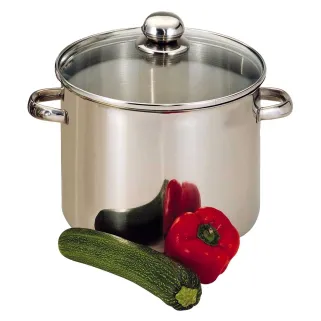 Marmite inox 19 L tous feux avec couvercle - 32 cm