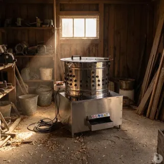 Plumeuse Cylindra 144 doigts inox - 0,75kW River Systems