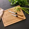 Kit découpe : planche + 2 couteaux inox 3Cr14 12,7 et 7,6 cm