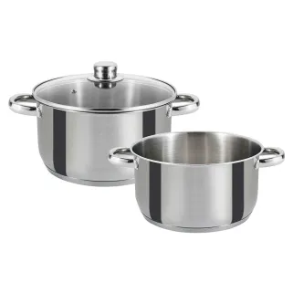 Marmite inox 24cm avec couvercle tous feux