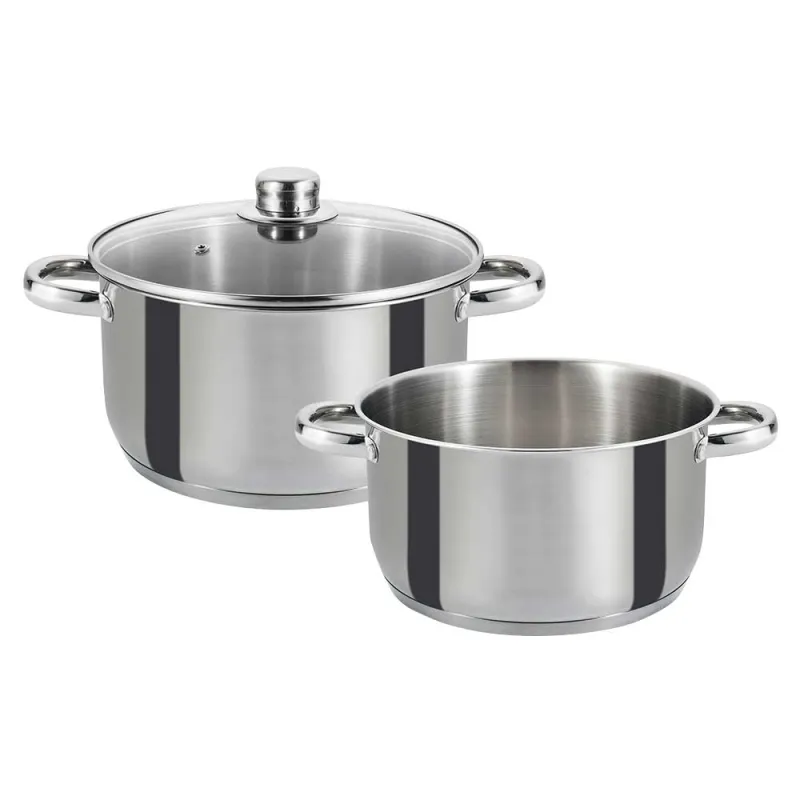 Marmite inox 24cm avec couvercle tous feux