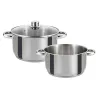 Marmite inox 24cm avec couvercle tous feux