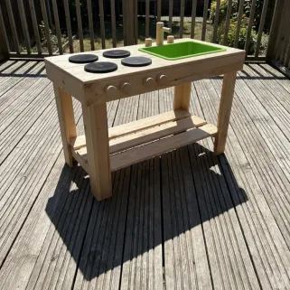 Cuisine enfant en bois FSC pour jardin 78x40 cm