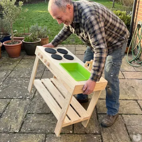 Cuisine enfant en bois FSC pour jardin 78x40 cm