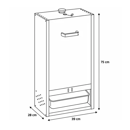Fumoir professionnel H75 cm pour viande et poisson