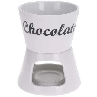 Fondue chocolat outdoor en porcelaine 12x12x15 cm