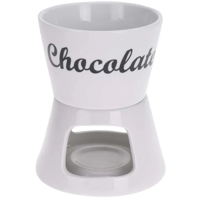 Fondue chocolat outdoor en porcelaine 12x12x15 cm