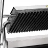 Grill panini rainuré-lisse 2200W - acier inox