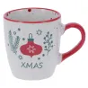 Set de 4 mugs Noël 200ml - Motifs festifs assortis
