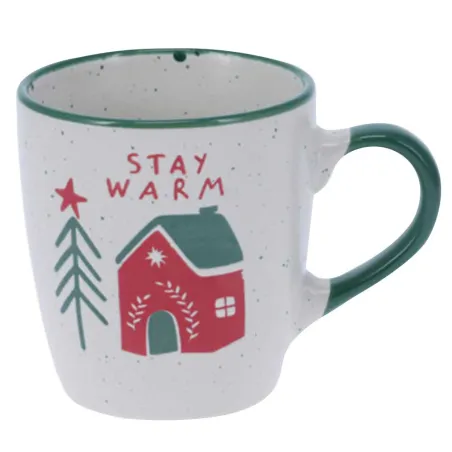 Set de 4 mugs Noël 200ml - Motifs festifs assortis