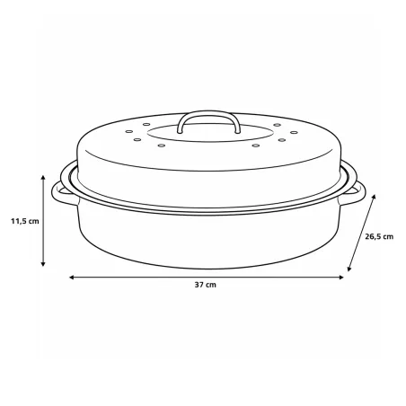 Rôtissoire rouge 4L vapeur auto 37x26,5x11,5 cm