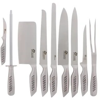 Kit coutellerie 9 pièces inox - Lame 26cm + sac nylon