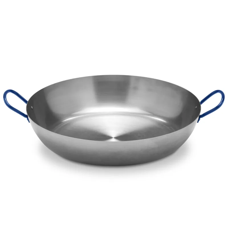 Poêle Lyonnaise acier poli 40cm - Cuisine authentique