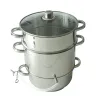 Extracteur de jus vapeur 26 cm en inox durable
