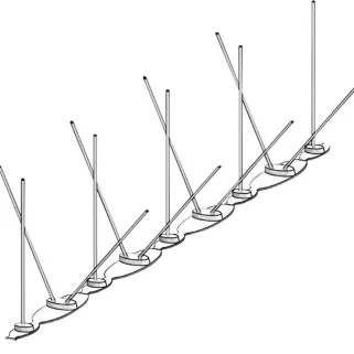 Pics anti-pigeons 11 cm - Fixation universelle par 3