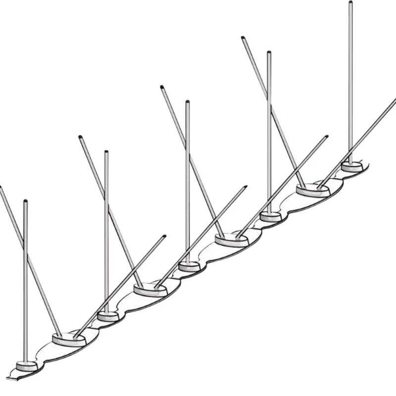 Pics anti-pigeons 11 cm - Fixation universelle par 3