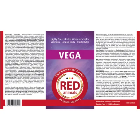 Vega Vitamines 1L pour volailles, pigeons et lapins