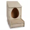 Pondoir en bois pour poules avec réceptacle à œufs
