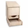 Pondoir en bois pour poules avec réceptacle à œufs