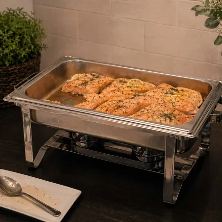 Bain-marie inox 60x36cm pour buffets et événements