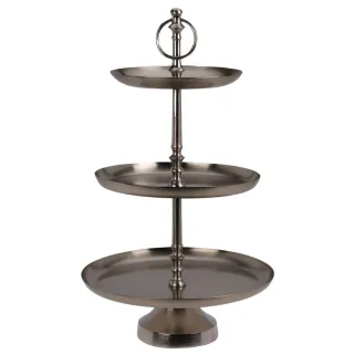 Présentoir 3 étages inox - Idéal pour buffets et réceptions