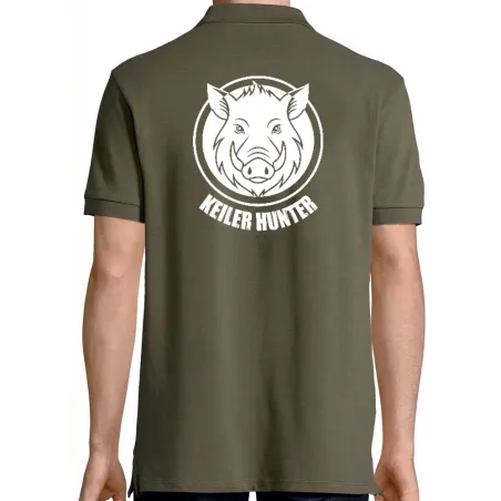 Polo Keiler Hunter kaki coton manches courtes logo 3