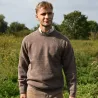 Pull laine col rond marron - Confort & style
