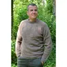 Pull laine col rond marron - Confort & style