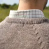 Pull laine col rond marron - Confort & style