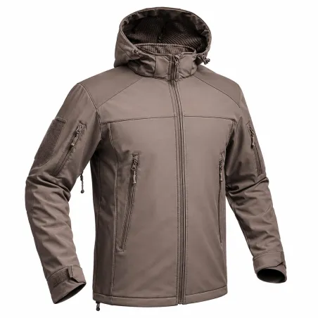 Veste Softshell Fighter A10® Homme - Marron, imperméable