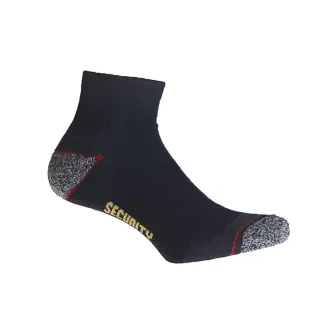 Lot 3 paires chaussettes sécurité courtes - Noir/gris