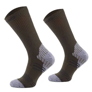 Chaussettes techniques kaki/gris pour élevage et outdoor