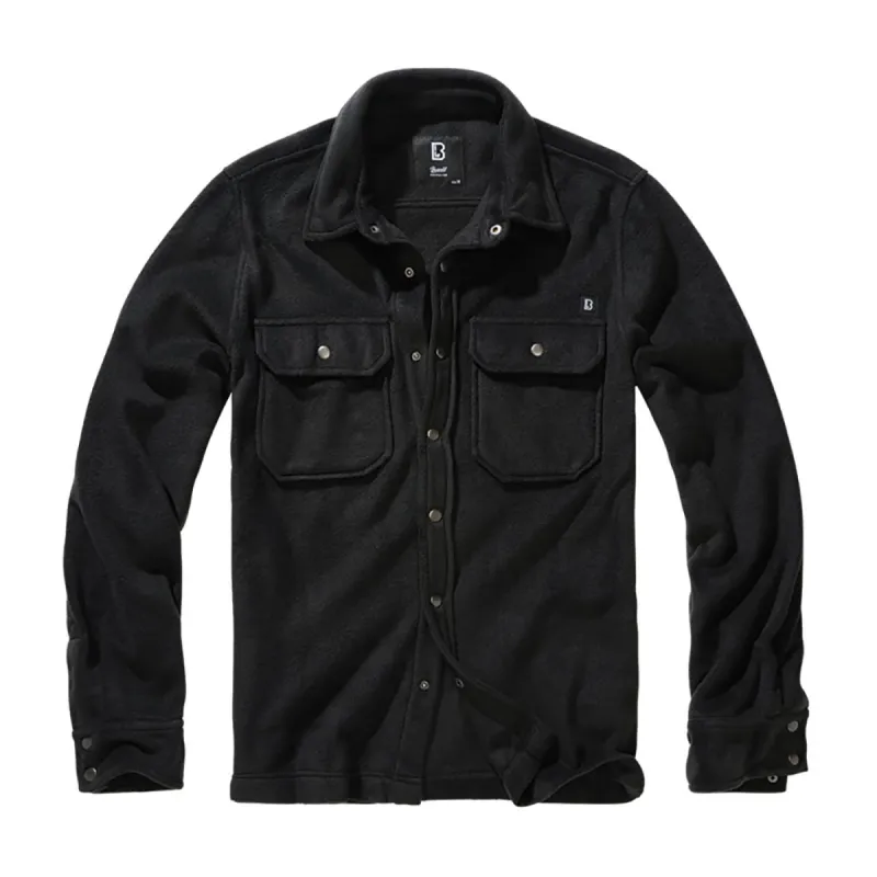 Chemise polaire homme Jeff Brandit® noire - Confort hiver