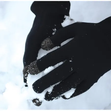 Gants étanches anti-transpi noir nylon/bambou taille 7-9