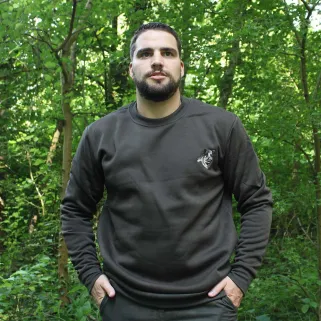Sweat polaire brodé sanglier - Vert éleveur
